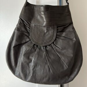 Grey leather purse by NAF NAF